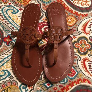 Tory Burch Brown Miller Flip Flop Sandal Shoes 8